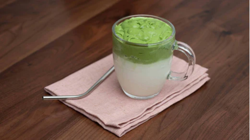 Make tasty Dalgona Whipped Matcha latte at home easily